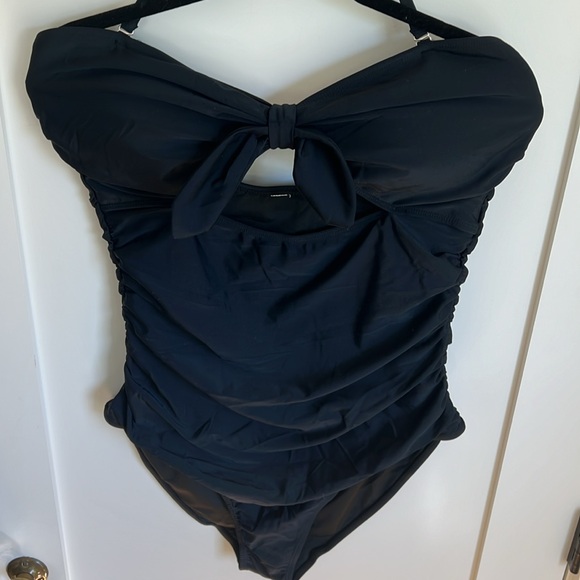 🛍️NWT black Tempt Me swimsuit XXL convertible strapless - Picture 2 of 5